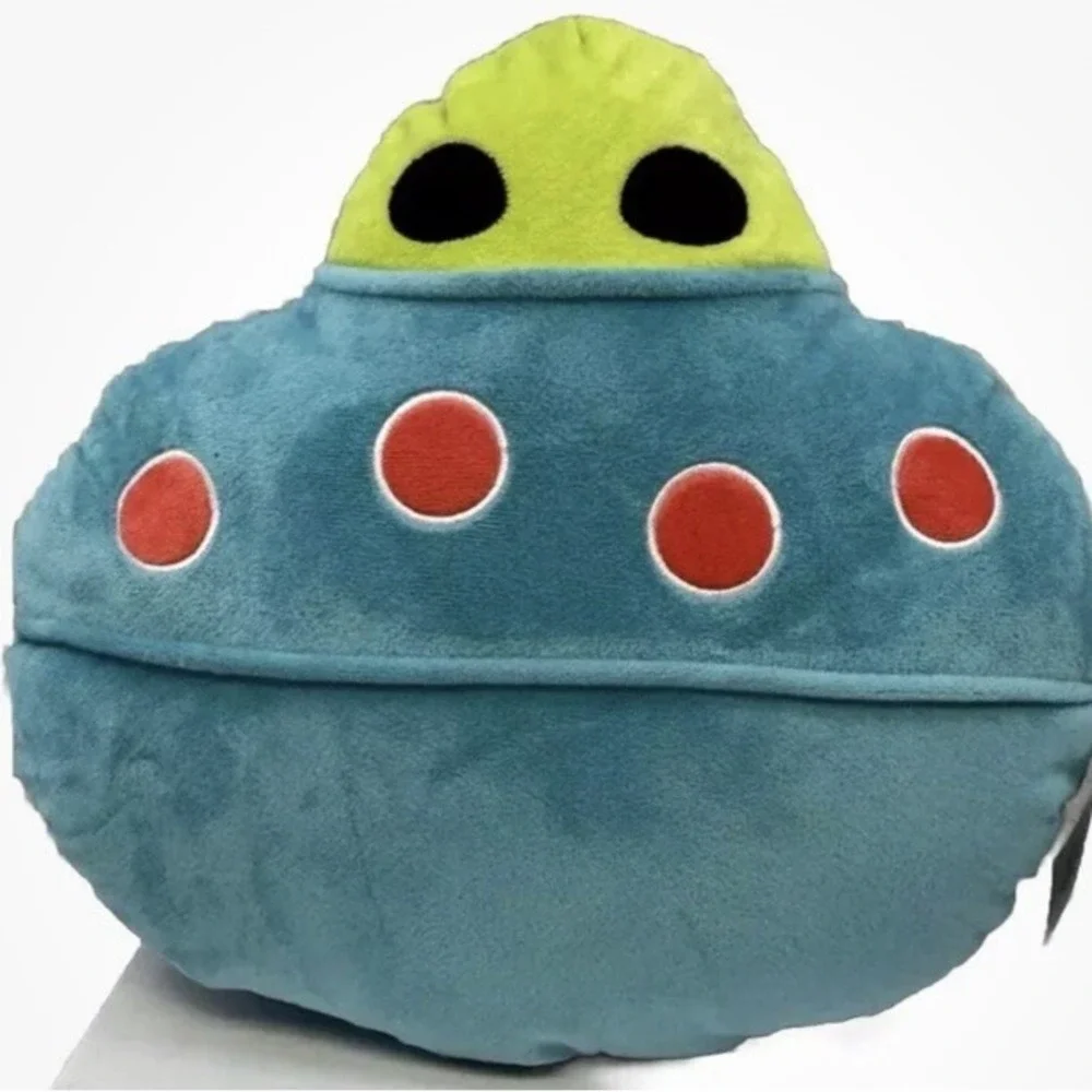 UFO Alien Pillow 2024 Halloween Plush‎ Alien Flying Saucer Target Bullseye Aqua